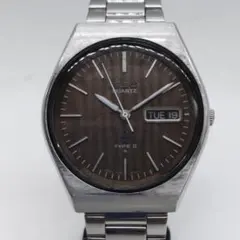 SEIKO TYPEⅡ 7546-700A ブラウン文字盤 デイデイト 新品電池 - メルカリ
