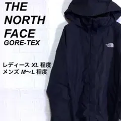 (春コーデ)ノースフェイス 薄手マウンテンジャケット ゴアテックス 黒 XL