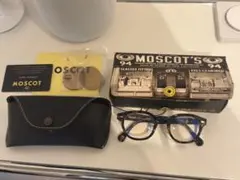【美品】MOSCOT LEMTOSH ブルーライトメガネ46□24-145