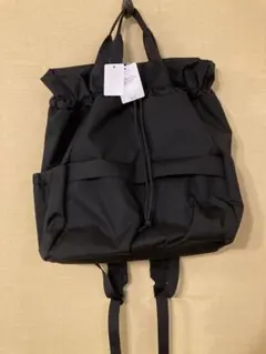 【未使用】BEAMS 巾着 フロントポケット リュック（A4サイズ収納可）