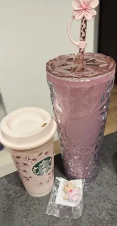 スタバサクラ2026 タンブラー、リューザブルカップキャップベアリスタ3点セット