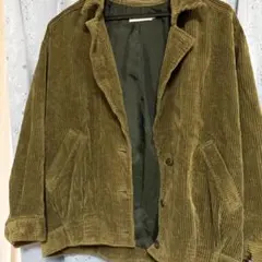 オリーブグリーン コーデュロイ テーラードジャケット