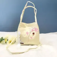 月＆うさぎ　和風　ハンドバッグ　和服浴衣　オシャレ手提げショルダー