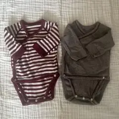 UNIQLO　ボディスーツ 2枚セット ボルドー・グレー　サイズ60