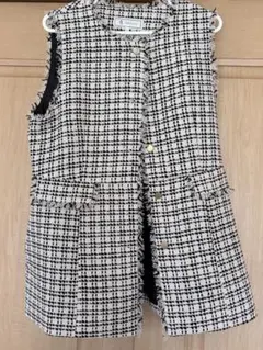 【Na.e】ナエ Novel TWEED Vestツイード アイボリ ー na.eナエ Novel TWEED Vest ツイード アイボリー