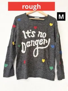 ❤️新品未使用❤️roughラフ カラフル ハートモチーフ ニット セーターMグレー
