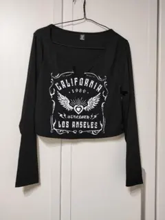 SHEIN ブラック クロップドTシャツ　新品未使用品　匿名配送　完売商品