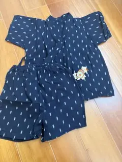 ネイビー刺繍甚平 80-90cm