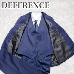 未使用級 DEFFRENCE 3ピース セットアップ ネイビー 大きいサイズ
