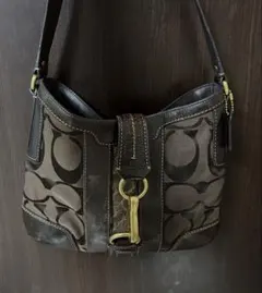 COACH ワンショルダーバッグ シグネチャー キャンバス 1424 - メルカリ