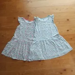 LIBERTY ノースリーブワンピース 130 2枚セット ユニクロ リバティ