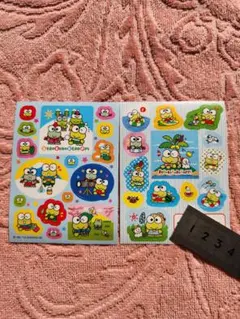 平成レトロ シール 希少品 ケロケロケロッピ ステッカーシート 冬 夏