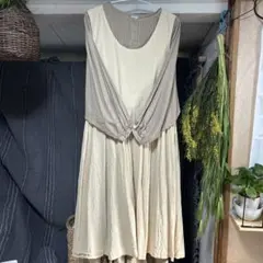 ハンドメイド　バッククロスエプロン