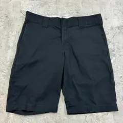 Dickies　ハーフパンツ　ストリート　W33　ブラック　古着　ポリエステル