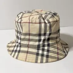 ティッシ期 現行Burberry コットンキャンバス バケットハット 夏・秋用