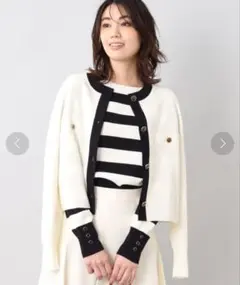 UNTITLED　ファインウールブレンド ニットカーディガン　　サイズ4