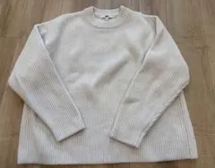 UNIQLO ウォッシャブルソフトニットクルーセーター　XL オフホワイト