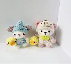 再販未定同じ傘残り一点】あみぐるみ ぬいぐるみ 編み物 あひる - メルカリ