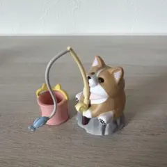 コーギー 釣り フィギュア 置物 ミニチュア　いぬ　イヌ　犬　飾り　フィッシング