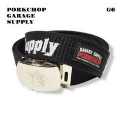 未使用品！ PORKCHOP GARAGE SUPPLY ベルト ブラック 黒白