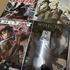 S*O様 進撃の巨人　クリアポスター　セット　エレン　巨人　リヴァイ　一番くじ