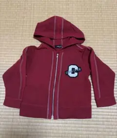 COMME CA IS 赤 フード付きパーカー 100A