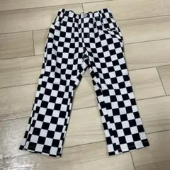 白黒　チェック柄パンツ