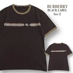 ＊人気＊【BURBERRY BLACK LABEL】両面プリントリンガーTEE