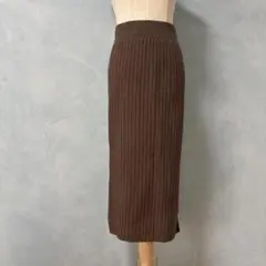 girly doll ブラウン リブ編み タイトスカートのサムネイル