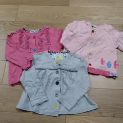 RAG MART　カーディガン　3枚セット　80