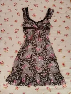 LIZLISA系 姫カジ フェアリーグランジ 花柄ワンピース キャミソール