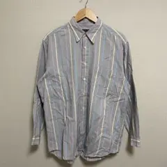 【L269】 Christian Dior ストライプシャツ サイズL ブルー