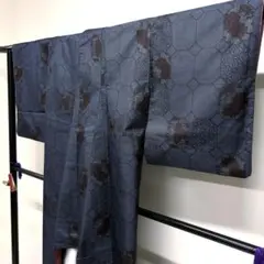 小紋　大島紬　菊花　牡丹　蜀江紋　亀甲模様　菱模様　着物　103tz