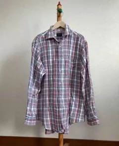 EASTBOYイーストボーイ チェック 長袖シャツ Yシャツ M 赤