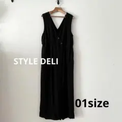 【美品】スタイルデリ LUXE前合わせタックサロペット 01のサムネイル