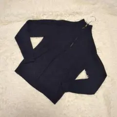 Mitsumine ミツミネ　ハーフジップ　ニット　セーター　ネイビー　M