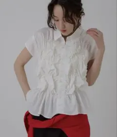 gather design blouse / ギャザーデザインブラウスのサムネイル