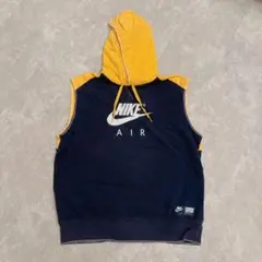 Nike Air フード付きベスト L ネイビー/イエロー