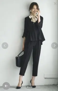 RUIRUE BOUTIQUE セレモニースーツ　ぺプラム　フォーマル ブラック