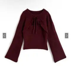 GRL グレイル grl カットアウトリボンニットトップス[gf111]