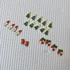 即日発送❣️20個 ネイルデコパーツ クリスマス柄 3D クリスマス サンタ