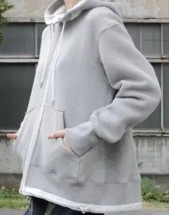 sacai ジップアップパーカー フレア グレー 1 - メルカリ
