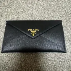 【美品】プラダ PRADA 長財布 サフィアーノ
