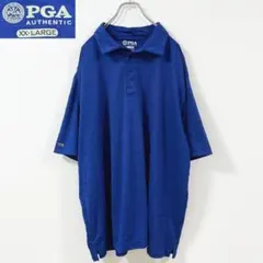5XL相当　US古着　アメリカ男子プロゴルフ運営団体「PGA」のポロシャツ　半袖のサムネイル