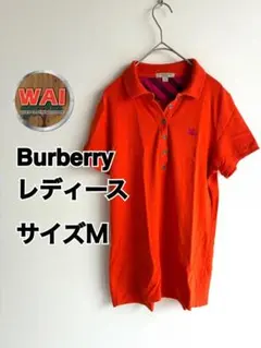 Burberry レディース ポロシャツ Mサイズ オレンジのサムネイル