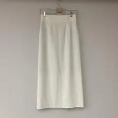noble ジャージーライクカラータイトスカート ホワイト　36