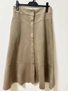 スエード ロングスカート