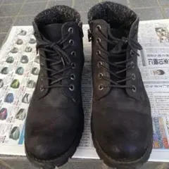 ファー付きレザー ハイカットブーツ・LL