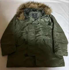 ALPHA INDUSTRIES ミリタリージャケット M Ｎ３Ｂ　オリーブ