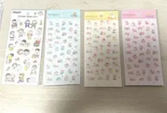 amifa すくすく赤ちゃん　赤ちゃん　子ども　シール　4つセット　母子手帳